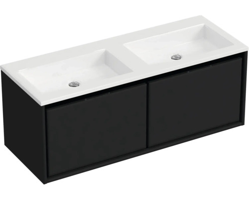 Skrinka pod umývadlo s dvomi umývadlami