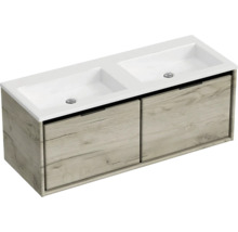 Dvojité umývadlo so skrinkou a dvomi zásuvkami