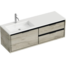 Skrinka pod umývadlo s dvomi zásuvkami, umývadlom a batériou