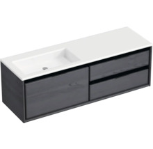 Skrinka pod umývadlo s dvomi zásuvkami a zapusteným umývadlom