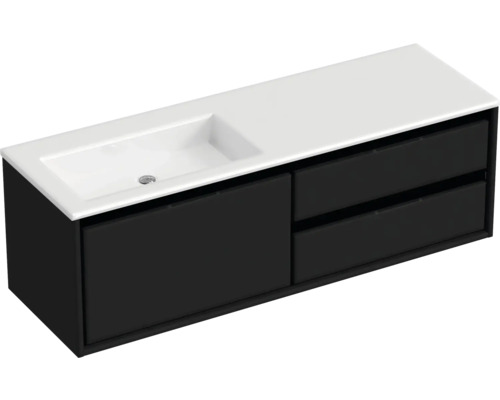 Umývadlo so skrinkou a dvomi zásuvkami do kúpeľne.