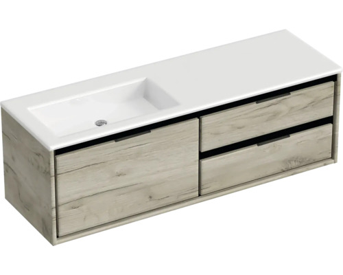 Skrinka pod umývadlo s dvomi zásuvkami a umývadlom