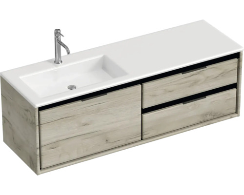 Umývadlo so skrinkou, dve zásuvky a armatúra