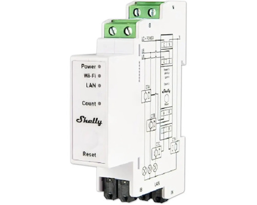 Merač a monitor Shelly Pre 3EM spotreby elektrickej energie WiFi/Bluetooth/LAN trojfázový