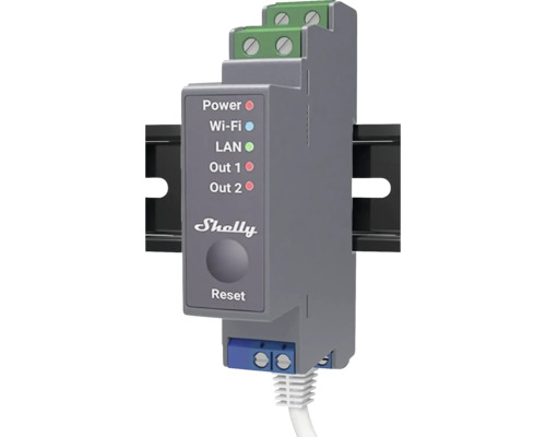 Spínací modul Shelly Pro 2 2-kanálový WiFi LAN 230V ovládač