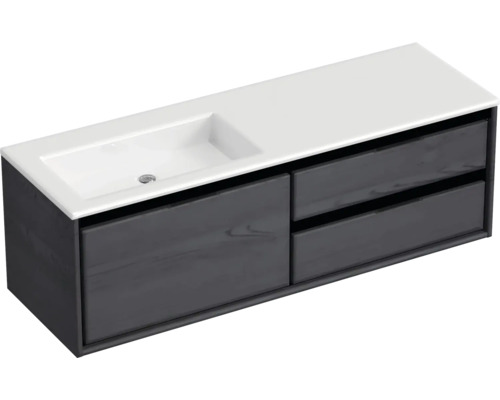 Skrinka pod umývadlo s umývadlom a zásuvkami