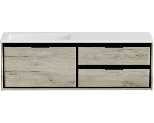 Skrinka pod umývadlo s dvomi zásuvkami a umývadlom