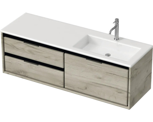 Skrinka pod umývadlo s umývadlom a dvoma zásuvkami