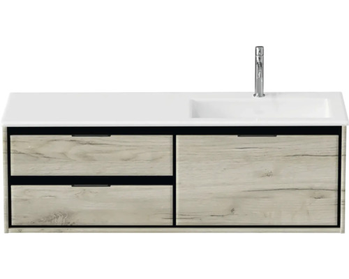 Skrinka pod umývadlo s dvomi zásuvkami, umývadlom a batériou