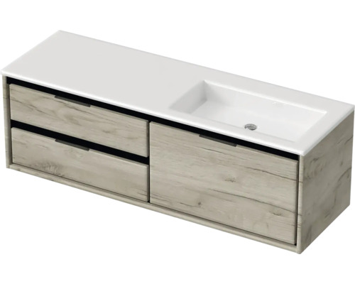 Skrinka pod umývadlo s dvoma zásuvkami a umývadlom