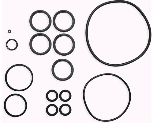 Sortiment rôznych O-krúžkov v rôznych veľkostiach