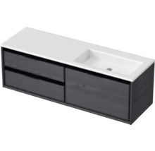 Skrinka pod umývadlo s dvomi zásuvkami a umývadlom na dosku