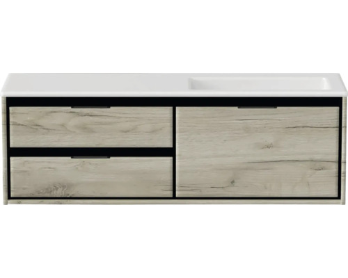 Skrinka pod umývadlo s dvomi zásuvkami a umývadlom