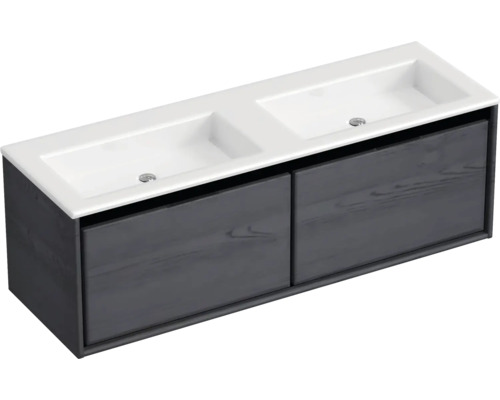 Skrinka pod umývadlo s dvojitým umývadlom a dvoma zásuvkami