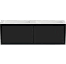 Skrinka pod umývadlo s dvoma umývadlami a dvoma dvierkami