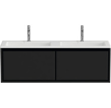 Skrinka pod umývadlo s dvoma umývadlami a dvoma batériami