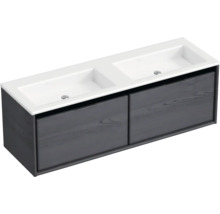 Skrinka pod umývadlo s dvoma umývadlami a zásuvkami