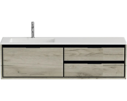 Skrinka pod umývadlo s umývadlom a dvoma zásuvkami