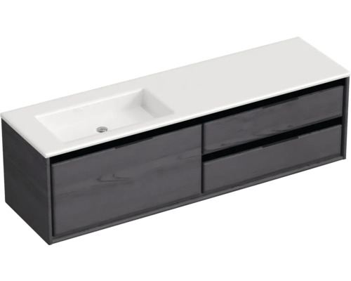 Skrinka pod umývadlo s dvoma zásuvkami a umývadlom