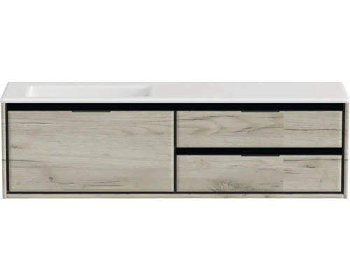 Skrinka pod umývadlo s umývadlom a tromi zásuvkami