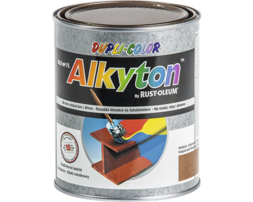 Farba na kov hrdzu i drevo DUPLI-COLOR Alkyton medená lesklá 750 ml Plechovka farby Dupli Color Alkyton na kov a drevo