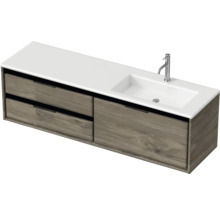 Skrinka pod umývadlo s umývadlom a dvoma zásuvkami