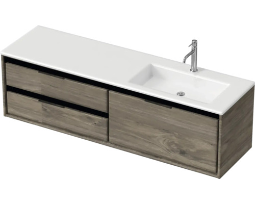 Skrinka pod umývadlo s umývadlom a dvoma zásuvkami