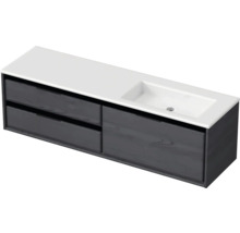 Skrinka pod umývadlo s dvomi zásuvkami a umývadlom na dosku