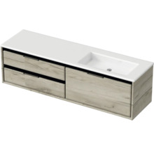 Skrinka pod umývadlo s dvomi zásuvkami a umývadlom