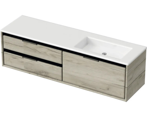 Skrinka pod umývadlo s dvomi zásuvkami a umývadlom
