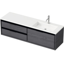 Skrinka pod umývadlo s dvomi zásuvkami, umývadlom a vodovodnou batériou