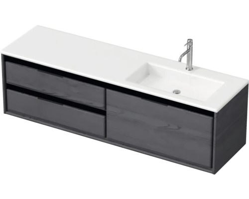 Skrinka pod umývadlo s dvomi zásuvkami, umývadlom a vodovodnou batériou