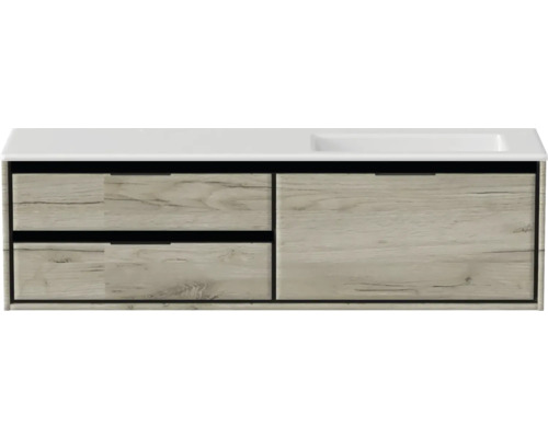 Skrinka pod umývadlo s dvomi zásuvkami a umývadlom