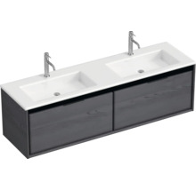 Skrinka pod umývadlo s dvoma umývadlami a dvoma zásuvkami