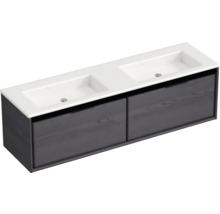 Skrinka pod umývadlo s dvoma umývadlami a dvoma zásuvkami