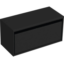 Čierna skrinka pod umývadlo s jednou zásuvkou