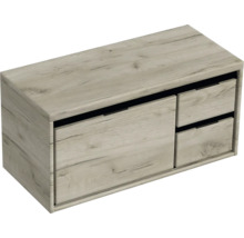 Skrinka pod umývadlo s dvomi zásuvkami v drevenom dekore