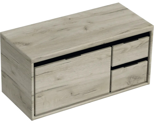 Skrinka pod umývadlo s dvomi zásuvkami v drevenom dekore