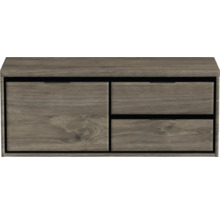 Sivá spodná skrinka s dvomi zásuvkami