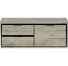 Drevená skrinka na topánky s dvomi zásuvkami a jednými dvierkami