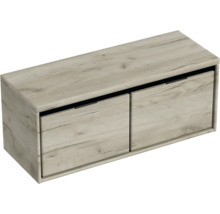 Závesná skrinka pod umývadlo s dvomi zásuvkami