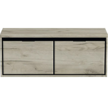 Skrinka na topánky s dvomi výklopnými dvierkami v drevenom dekore