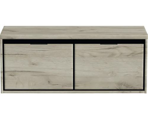 Skrinka na topánky s dvomi výklopnými dvierkami v drevenom dekore