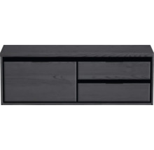 Sivá spodná skrinka s jednými dvierkami a dvoma zásuvkami