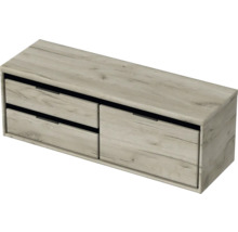 Závesná skrinka s dvomi zásuvkami a jednými dvierkami, imitácia dreva