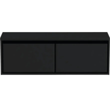 Čierna skrinka pod umývadlo s dvomi dvierkami