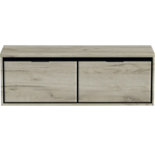 Skrinka na topánky s dvomi priehradkami vo vzore dreva