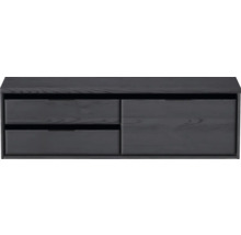 Závesná skrinka pod umývadlo s dvomi zásuvkami a jednými dverami