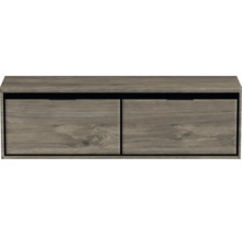 Závesná spodná skrinka s dvomi zásuvkami vo vzhľade dreva