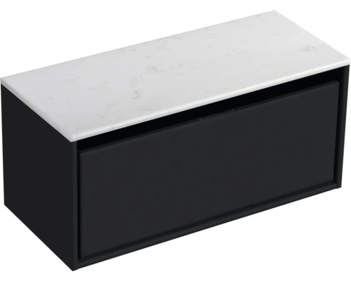 Závesná skrinka pod umývadlo so zásuvkou a umývadlovou doskou